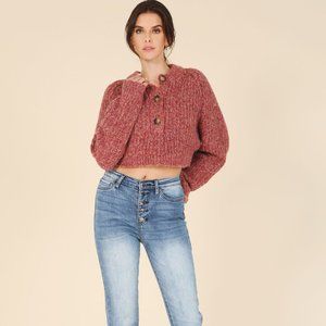 Melange multicolor sweater top